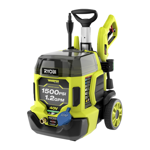 (1) RY40PW15VNM - 40V HP Brushless Whisper Series 1500 PSI 1.2 GPM Pressure Washer