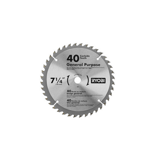 (1) 7-1/4" 40-Tooth Carbide Tipped Blade