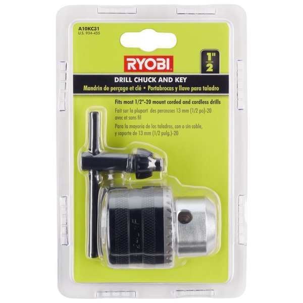 Product photo: RYOBI 1/2 DRILL CHUCK & KEY
