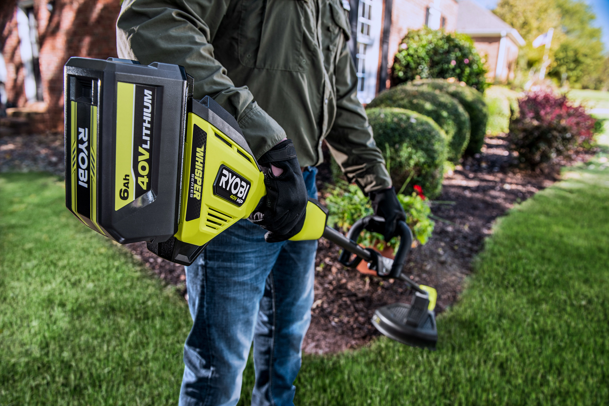 This Whisper Series String Trimmer is Engineered to be 72% Quieter than Gas, and Even Quieter than Other Cordless String Trimmers