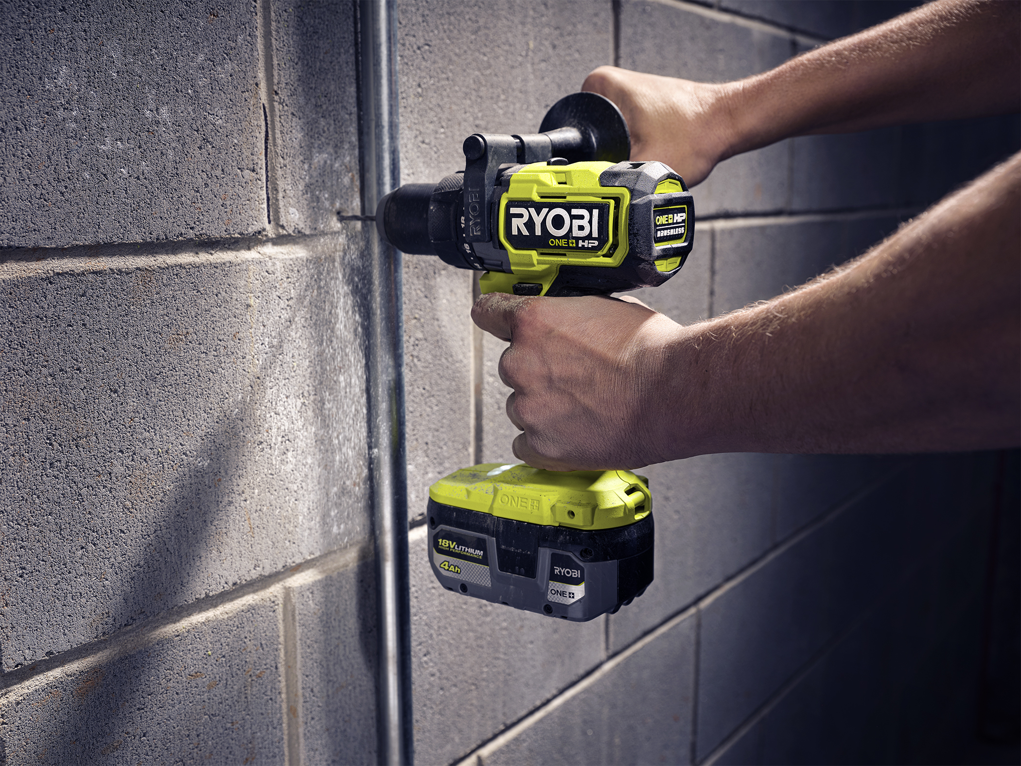 Powerful Drilling through Concrete, Brick, and Block